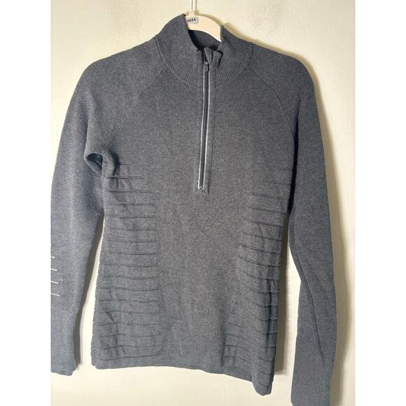 lululemon athletica Tops - Lululemon Gray 1/4 Zip Pullover Sweater Sz S